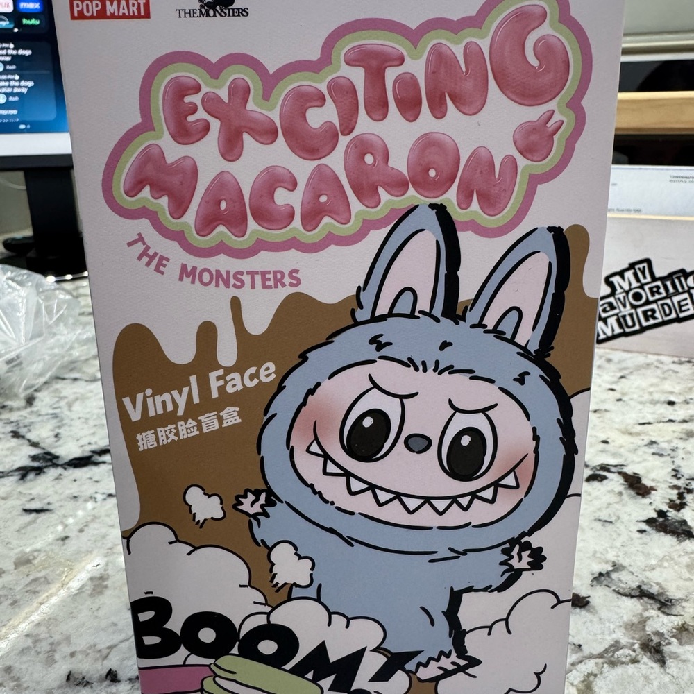 AUTHENTIC Exciting Macaron Labubu The Monsters vinyl face plush accessory